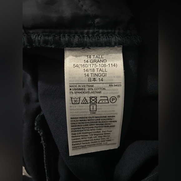 GAP Women’s Skinny Ankle Pants in Bi-Stretch Navy Blue 14 Tall Large Long - Picture 11 of 14